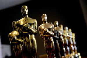 BRENTWOOD, CA - FEBRUARY 24: Nate Sanders displays the collection of Oscar statuettes that his auction company will sell online to the highest bidder on February 24, 2012 in Brentwood, California. (Photo by Toby Canham/Getty Images)